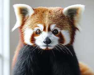 Obraz premium Realistic Curious Red Panda Portrait