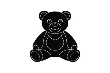 Teddy Bear with Bow Vector Illustration Cute and Cuddly Toy Design for Kids, Gifts, and Heartwarming Decor