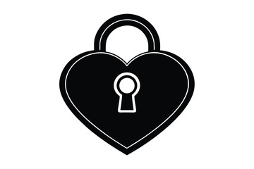 Lock and Key Vector Illustration Minimalist Icon Symbolizing Security, Privacy, and Access in Classic Black and White Design