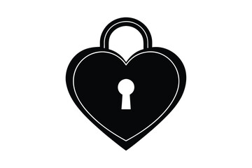 Lock and Key Vector Illustration Minimalist Icon Symbolizing Security, Privacy, and Access in Classic Black and White Design