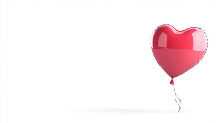 vibrant red heart shaped balloon floating gracefully in air