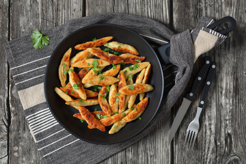 Schupfnudeln, German potato noodles in a skillet