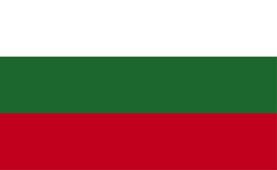 Fototapeta premium Bulgarian flag, vector illustration. The national flag of Bulgaria.