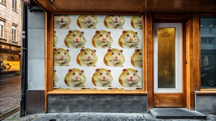 Cute Hamster Pattern Design for Minimalist Decor and Crafts