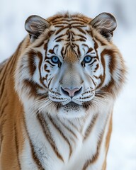 Obraz premium Majestic Siberian Tiger in Frosty Environment