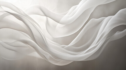 Obraz premium Light translucent smoke waves on beige background