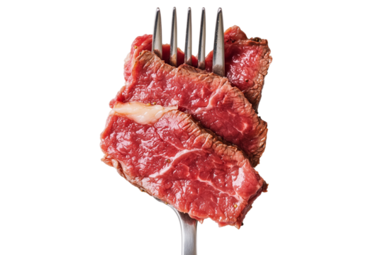 Sizzling Steak on a Fork
