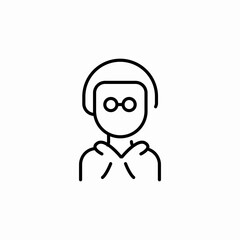 eyeglasses male user icon sign vector