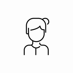 female woman user icon sign vector