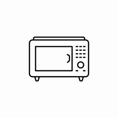 microwave oven icon sign vector