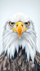 Obraz premium Realistic Bald Eagle Portrait with Majestic Stance