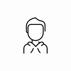 young boy teenager user icon sign vector