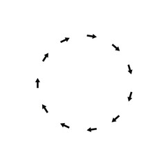 Spin arrow circle. Recycle arrown round frame. Repeat arrow circle