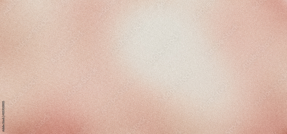 Poster elegant and modern design with subtle light effect, rose gold gradient background with a grainy text