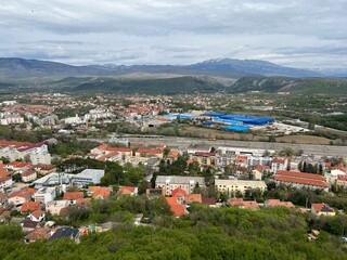 View of the city of Knin from the ancient fortress of Knin, Croatia - Blick auf die Stadt Knin von...