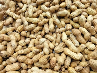 Background of a big group of Peanuts or Peanuts background textured 