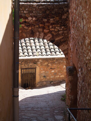 Narrow alley in Roussillon, France