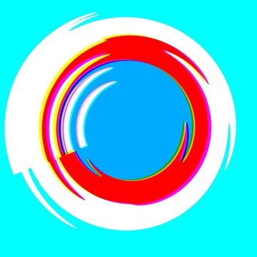 round circle background chromatic aberration effect and polar pattern