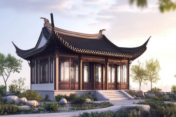 Chinese house with generative ai