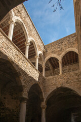 Saint Honnorat fortified monastery at Lerins Abbey, Cannes, France