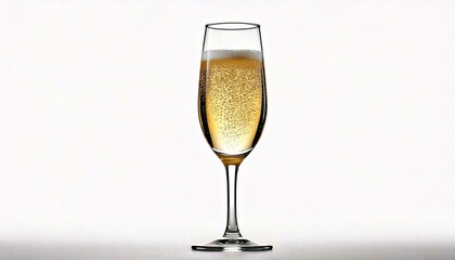 glass of champagne isolated on white