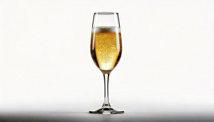 glass of champagne isolated on white