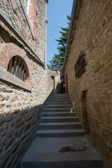 Fototapeta premium Alley in Mont Saint Michel, France
