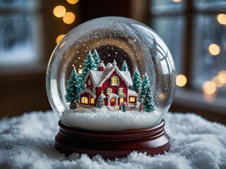 A Detailed Shot of a Beautiful Glass Christmas Ornament with Intricate Designs