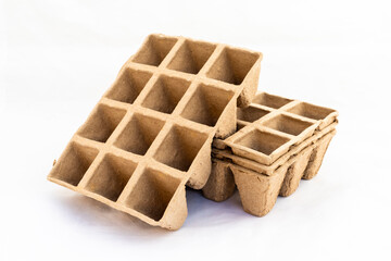 12 holes biodegradable seed starter trays for gardening and planting seeds