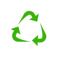 Recycle icon symbol vector. Recycling and rotation arrow icon pack