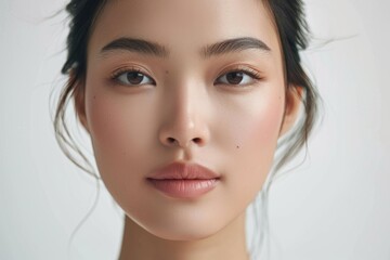 Fototapeta premium Asian woman with clean skin beauty and spa portrait