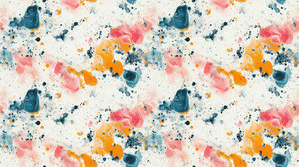 Obraz premium Colorful marble ink paper textures in a seamless pattern on white background chaotic abstract organic design