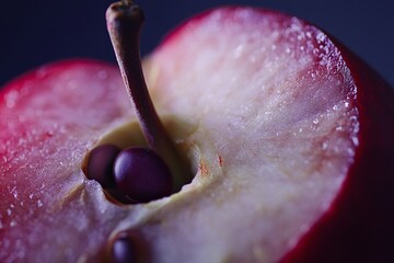 Close-up Photography of a Red Apple Core