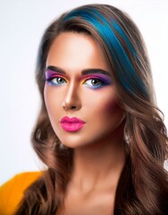 Fototapeta premium Retrato de una mujer de cabello largo