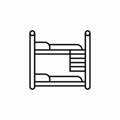 bunk bed icon sign vector
