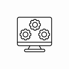 computer configuration icon sign vector