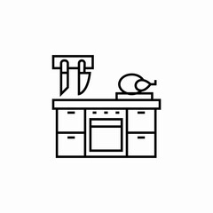 furniture kitchen icon sign vector