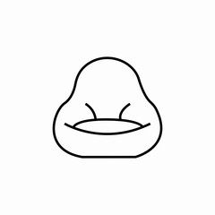 poof seat icon sign vector