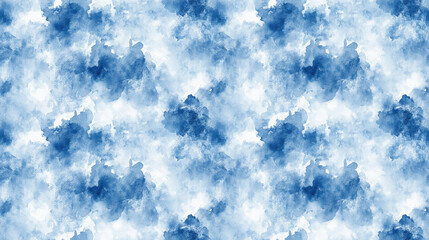 Fototapeta premium Light sky blue textured watercolor pattern on wet white paper ideal for backgrounds or personalized designs