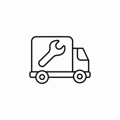 service truck icon sign vector