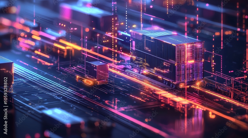 Aufkleber dynamic logistics visualization with layered elements