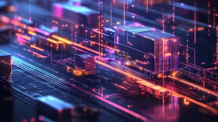 Dynamic Logistics Visualization with Layered Elements