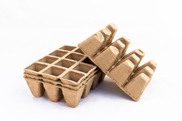 Biodegradable Seedling Tray Paper Pulp Peat Pot with Individual Cells for Gardening and Planting