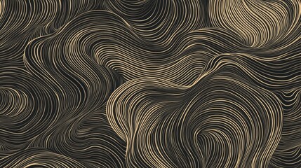 Obraz premium A blend of wavy lines in varied shades forming a seamless pattern, perfect for creating a fluid background.