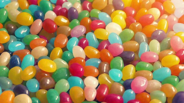 Colorful Candy Beans Rotating Snack Food