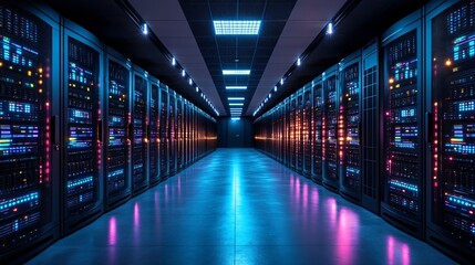 Obraz premium room with servers