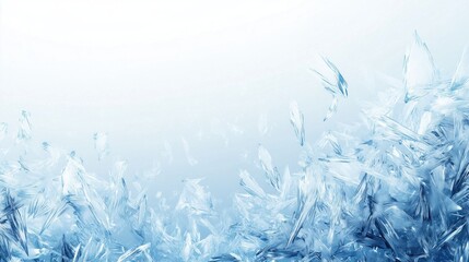 Icy Crystal in Frozen Landscape