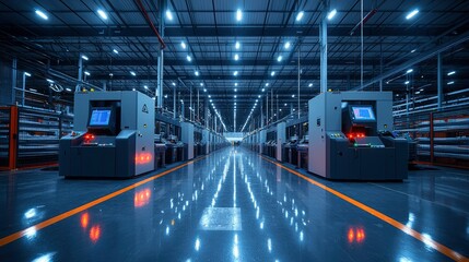 Automated Production Line in a Modern Factory