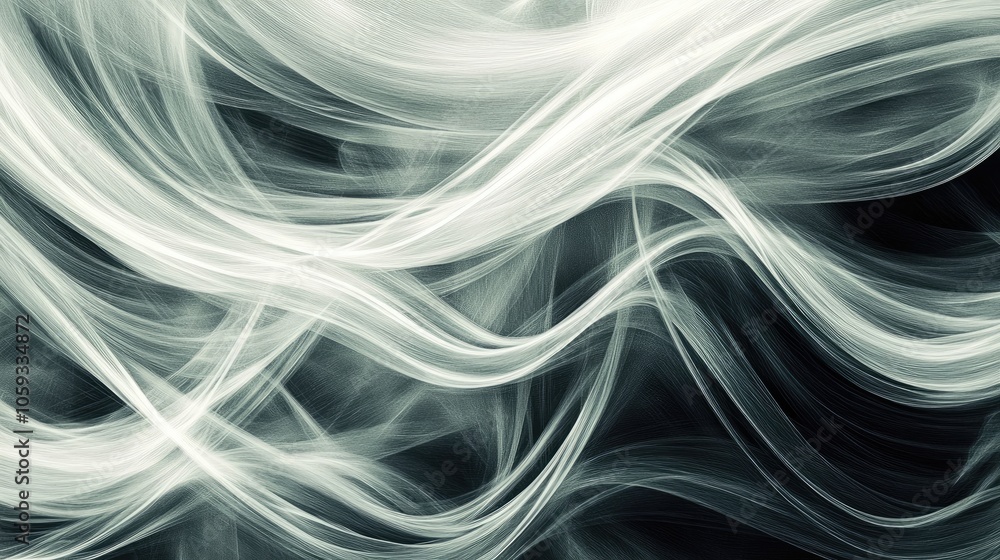 Poster dynamic, flowing lines in multiple shades make up a seamless abstract background with a contemporary