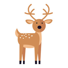 A cute deer with antlers.